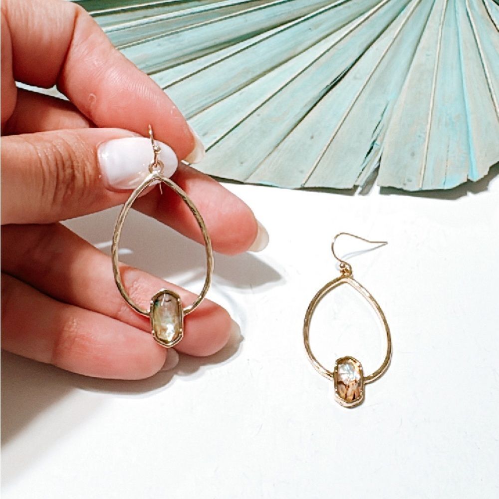 Crystal drop earrings S637 - Picture 3 of 3